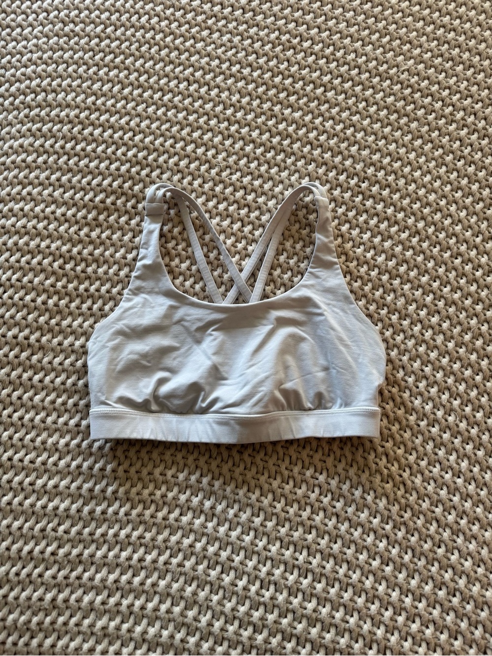 Lululemon White Athletic Sports Bra